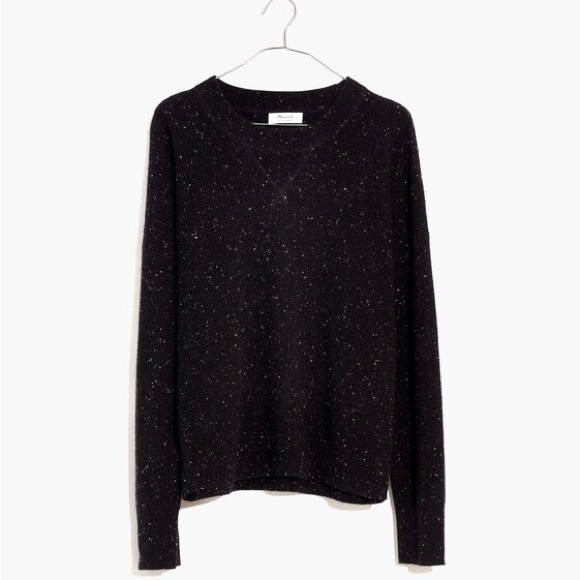 Madewell 100% Cashmere Sweater - Donegal Ebony - Size S - Picture 3 of 5